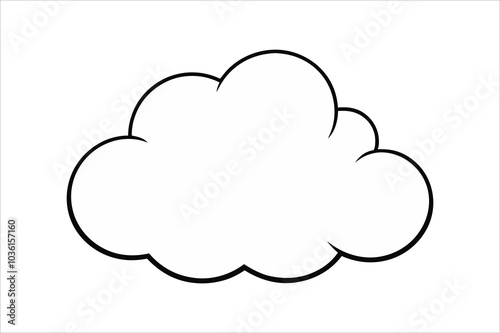 Cloud icon on blue