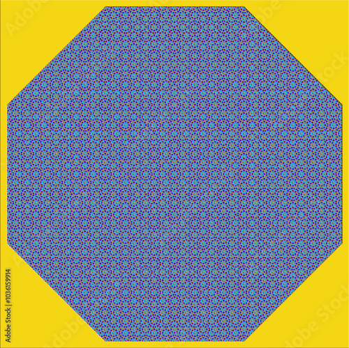 Teselado de Ammann de una región octagonal.  Con solo dos tipos de azulejos, un cuadrado y un rombo de lados iguales, se recubre el plano de forma aperiódica.  El resultado recuerda motivos mosárabes