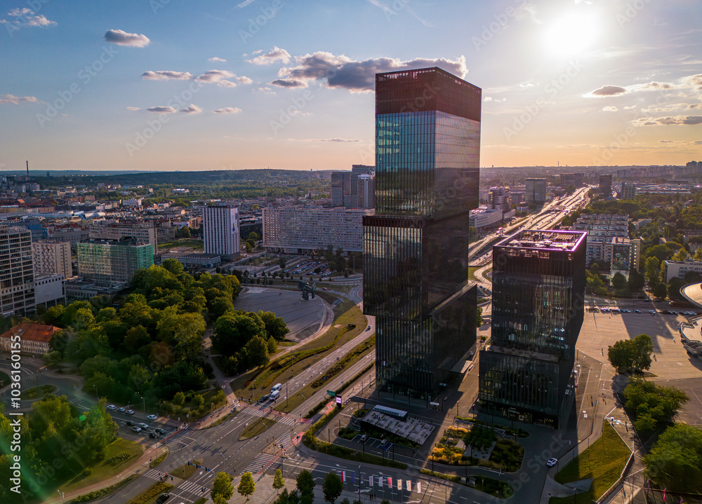 Drone view of Katowice