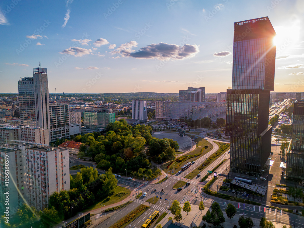 Drone view of Katowice