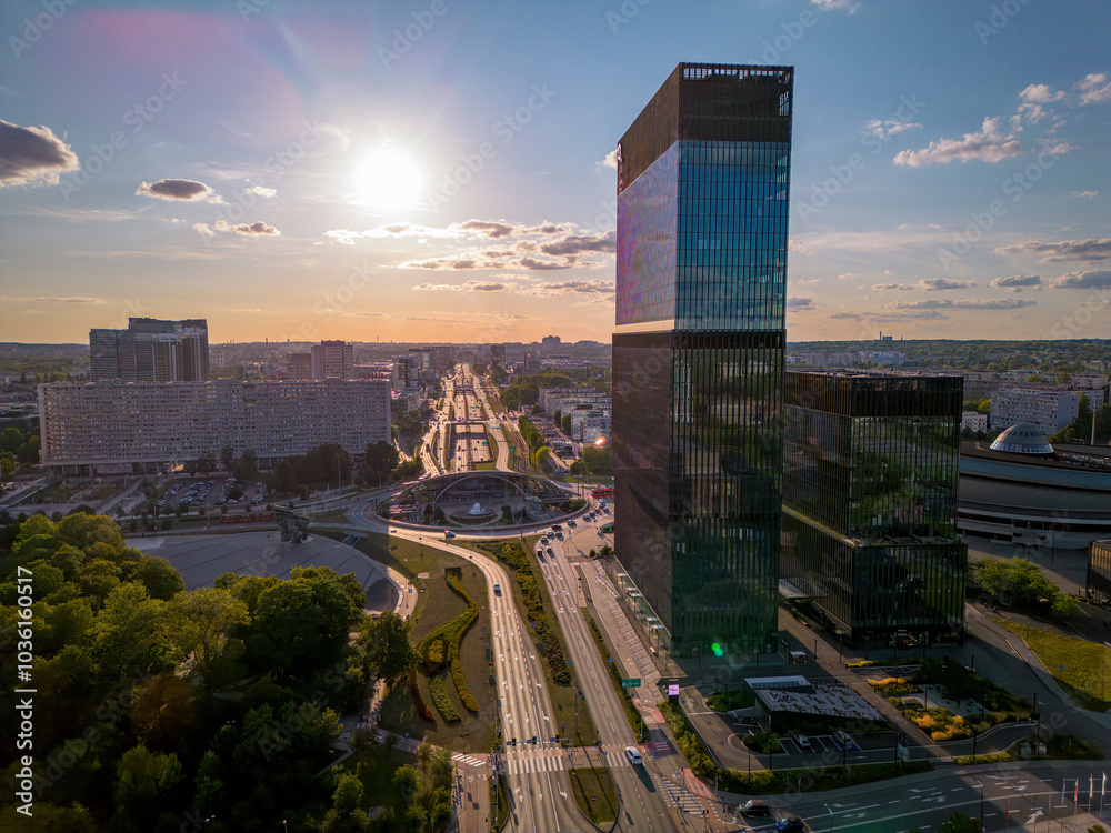 Drone view of Katowice