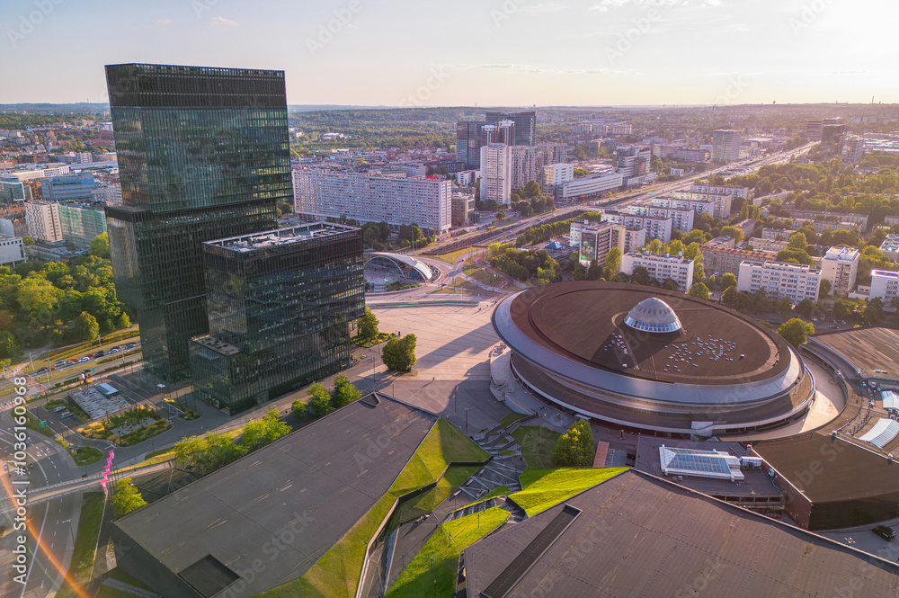 Drone view of Katowice