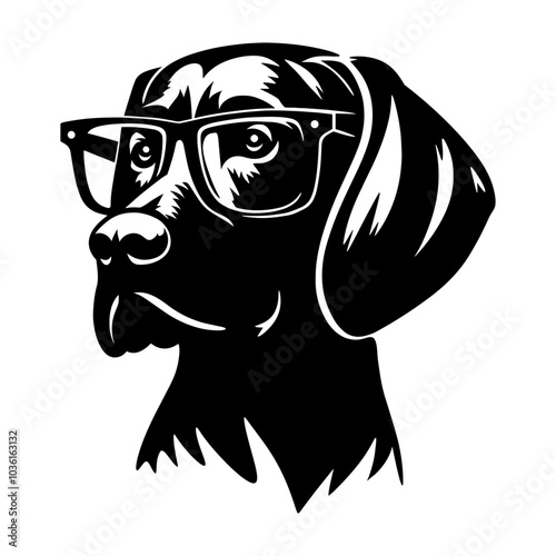 German Shorthaired Pointer with Glasses