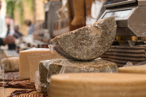 Cheese in an autoumn supermarket photo