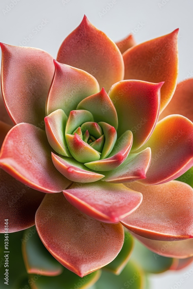 Vibrant succulent close up showcasing its unique colors and patterns in natural lighting Vibrant succulent close up showcasing its unique colors and patterns in natural lighting