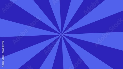 A vibrant blue retro sunburst background with rotating cartoon-style rays, available in 4K resolution