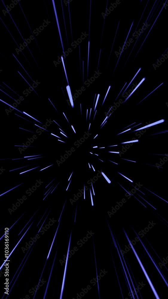 Vertical Hyperspace jump through the stars to a distant space