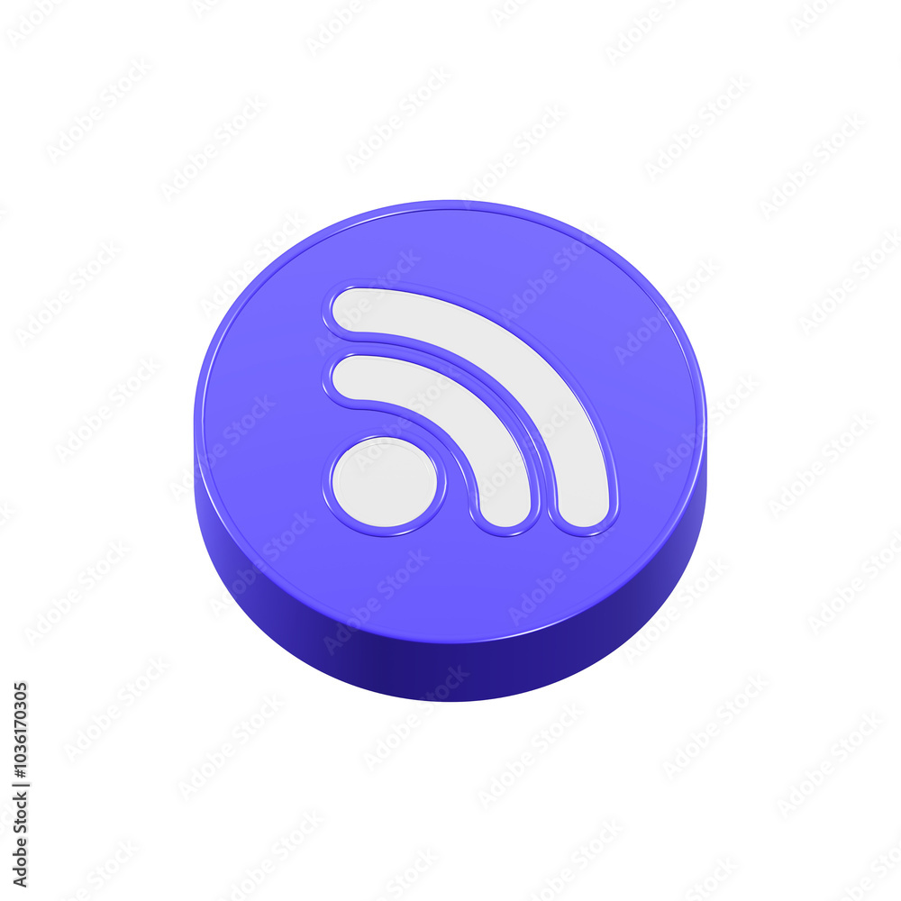 wifi icon 3d blue color symbol wifi icon 3d blue color symbol