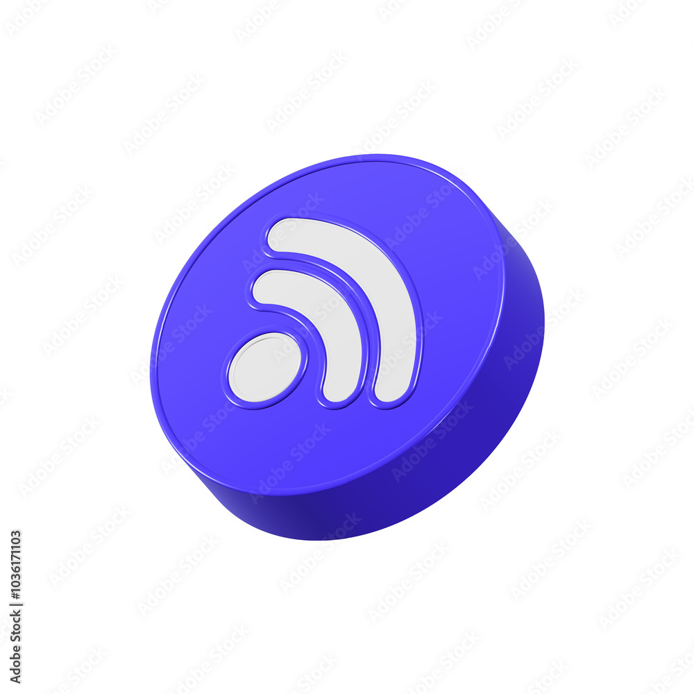 wifi icon 3d blue color symbol wifi icon 3d blue color symbol
