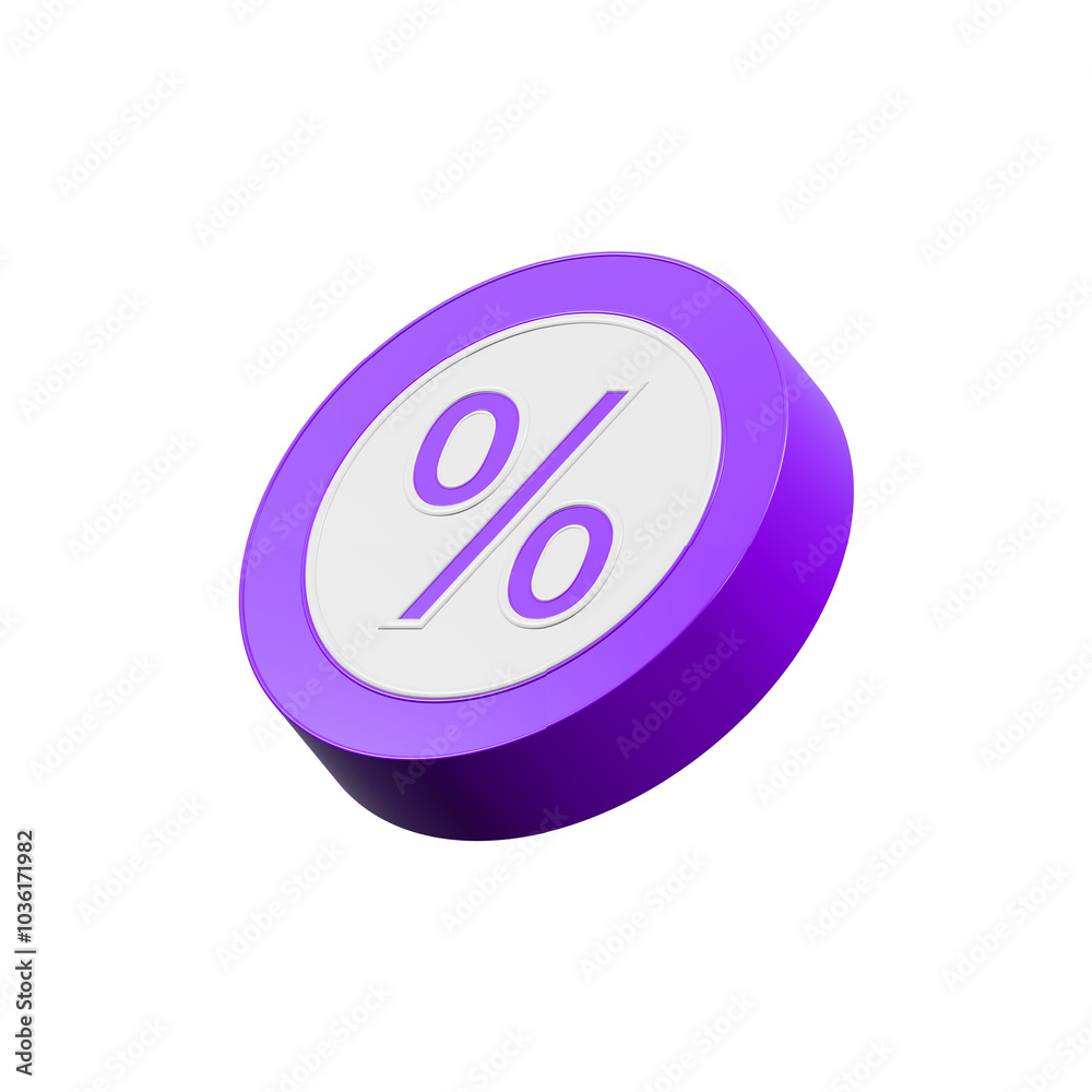 icon percent 3d blue circle symbol icon percent 3d blue circle symbol