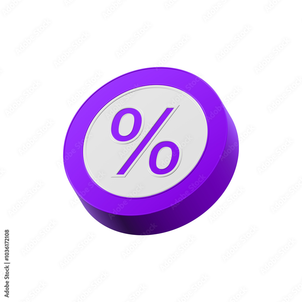 icon percent 3d blue circle symbol icon percent 3d blue circle symbol