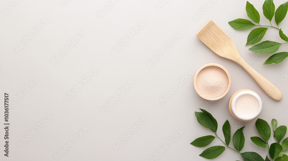 Bamboo spatula with matching bowls, fresh green leaves, minimalist eco-friendly kitchen tools, sustainable and natural kitchenware, clean neutral background
Bamboo spatula with matching bowls, fresh green leaves, minimalist eco-friendly kitchen tools, sustainable and natural kitchenware, clean neutral background