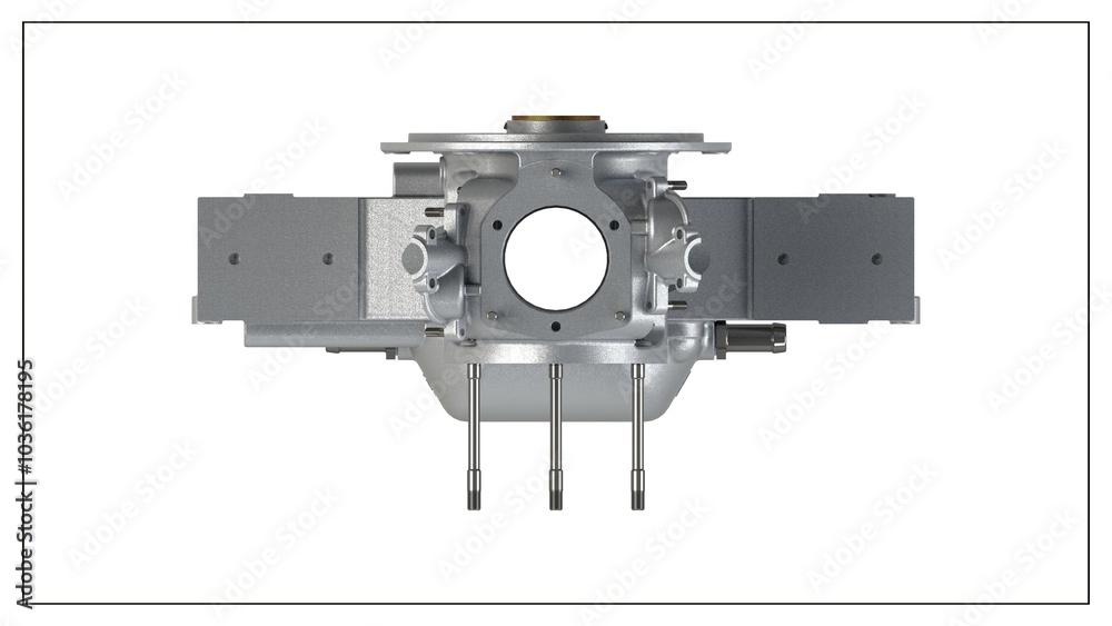 Naklejka premium 3D Rendered Rear Crankcase for Wright P-1 Cyclone Engine - High Precision Aerospace Component