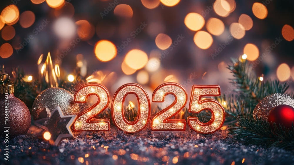 Celebrating the arrival of 2025 with festive decor Celebrating the arrival of 2025 with festive decor