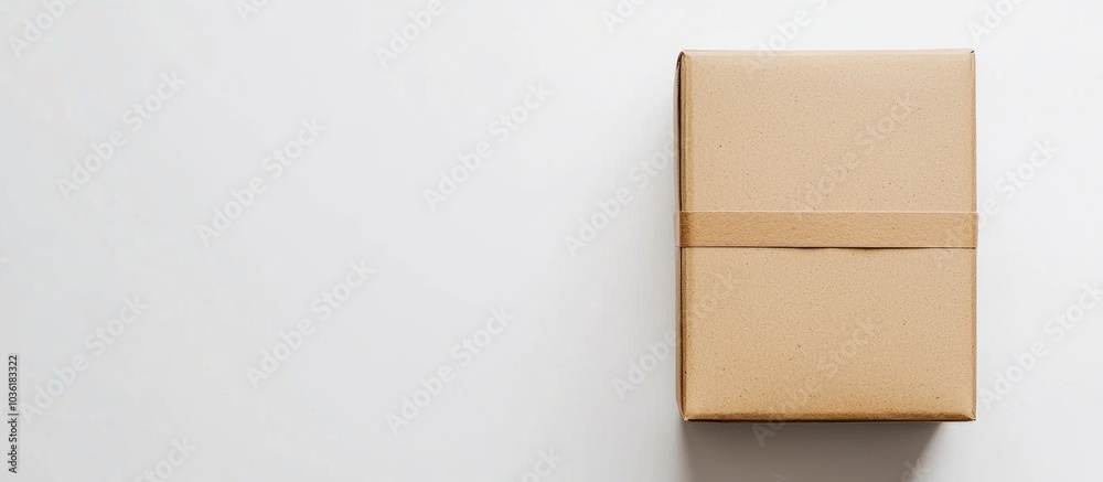 Box For Mail Parcels On A White Background Space For Text Box For Mail Parcels On A White Background Space For Text
