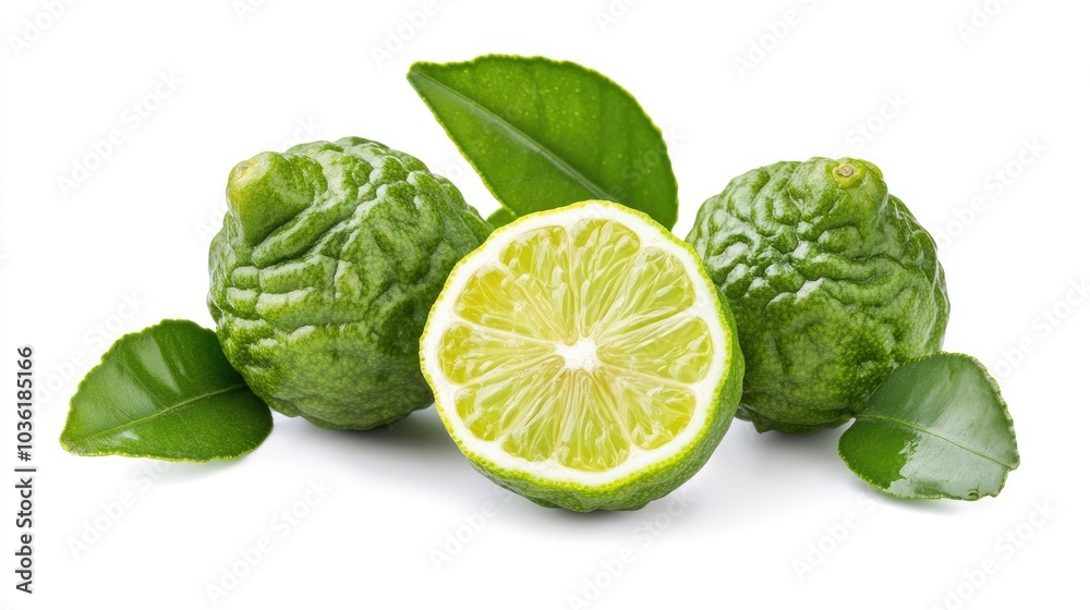 Bergamot fruit isolated on a white background Bergamot fruit isolated on a white background
