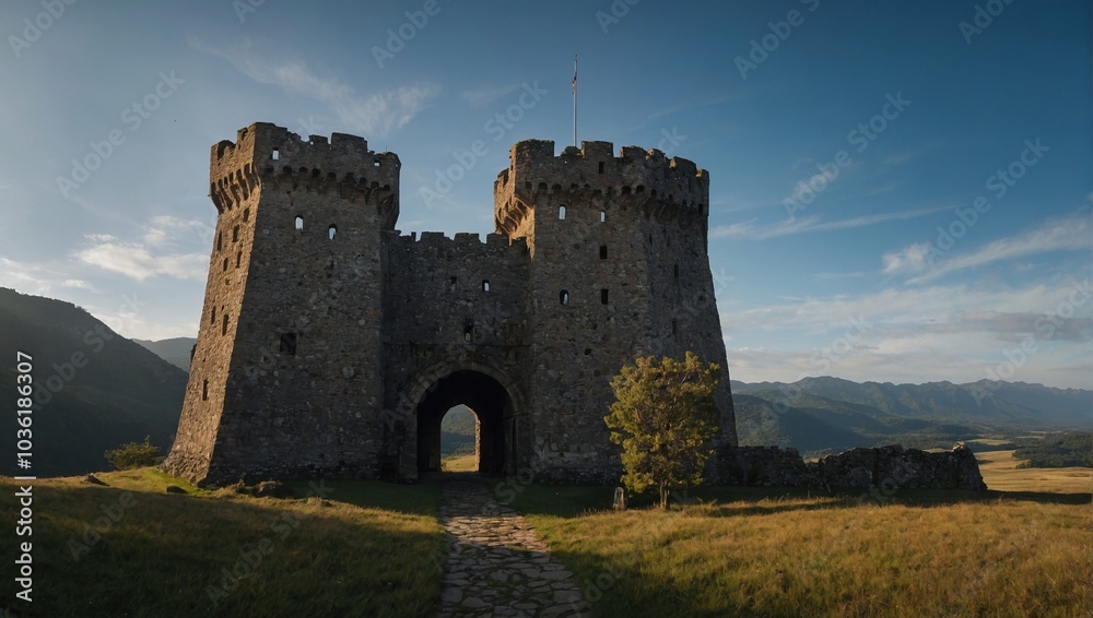 An impressive archer tower overlooking the countryside offers breathtaking panoramic views An impressive archer tower overlooking the countryside offers breathtaking panoramic views