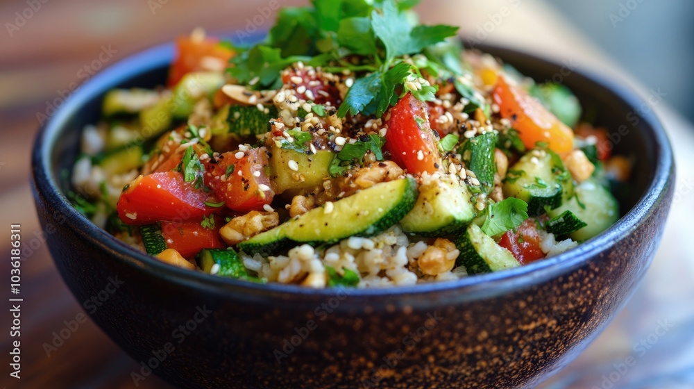 Healthy zucchini bowl dish Healthy zucchini bowl dish