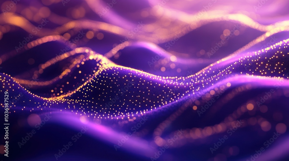 Abstract Purple and Gold Waves Abstract Purple and Gold Waves