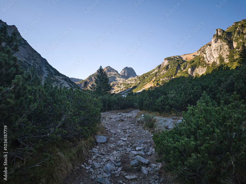 Landscape of Rila Mountain near Malyovitsa peak, Bulgaria Landscape of Rila Mountain near Malyovitsa peak, Bulgaria