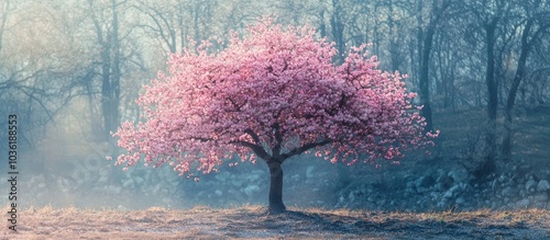 Just A Photo Of A Crerry Tree Blooming In Spring photo