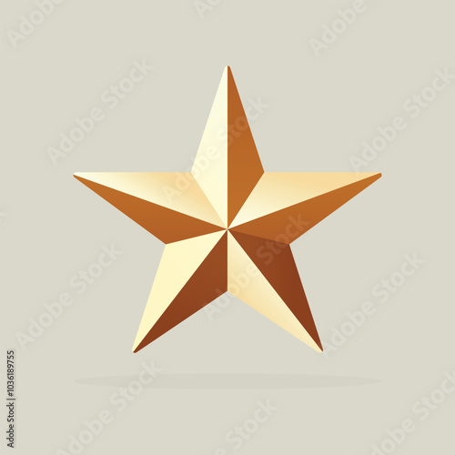 star shape in gols color isolated