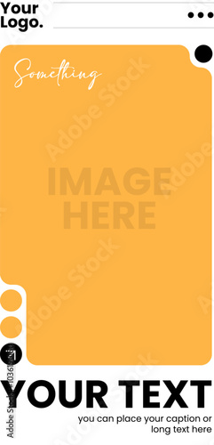 Modern Clean Yellow Vector Assets for Social Media Asset template for story