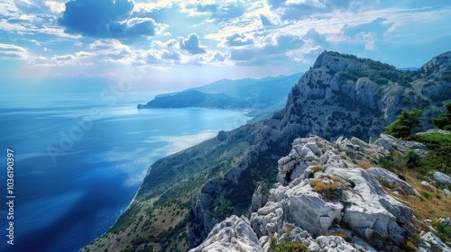 View From A Mountain On The Sea