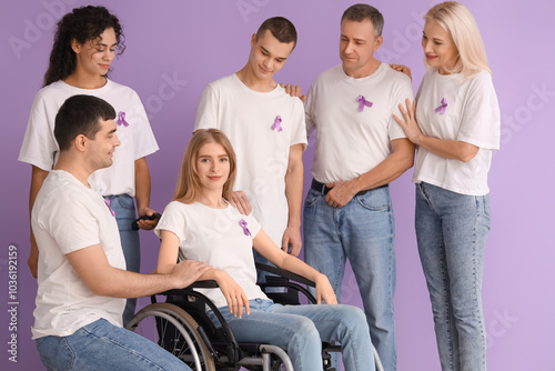 Young woman in wheelchair a...
