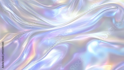 Wallpaper Mural Soft iridescent fabric flows gently under bright light in a serene setting Torontodigital.ca