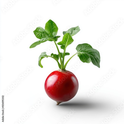 Fresh Radish on White Background