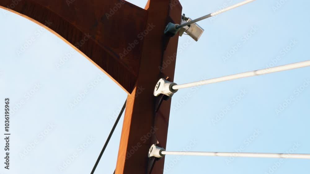 Steel Tie Rods For A Bridge Construction Engineering Structure Steel Tie Rods For A Bridge Construction Engineering Structure