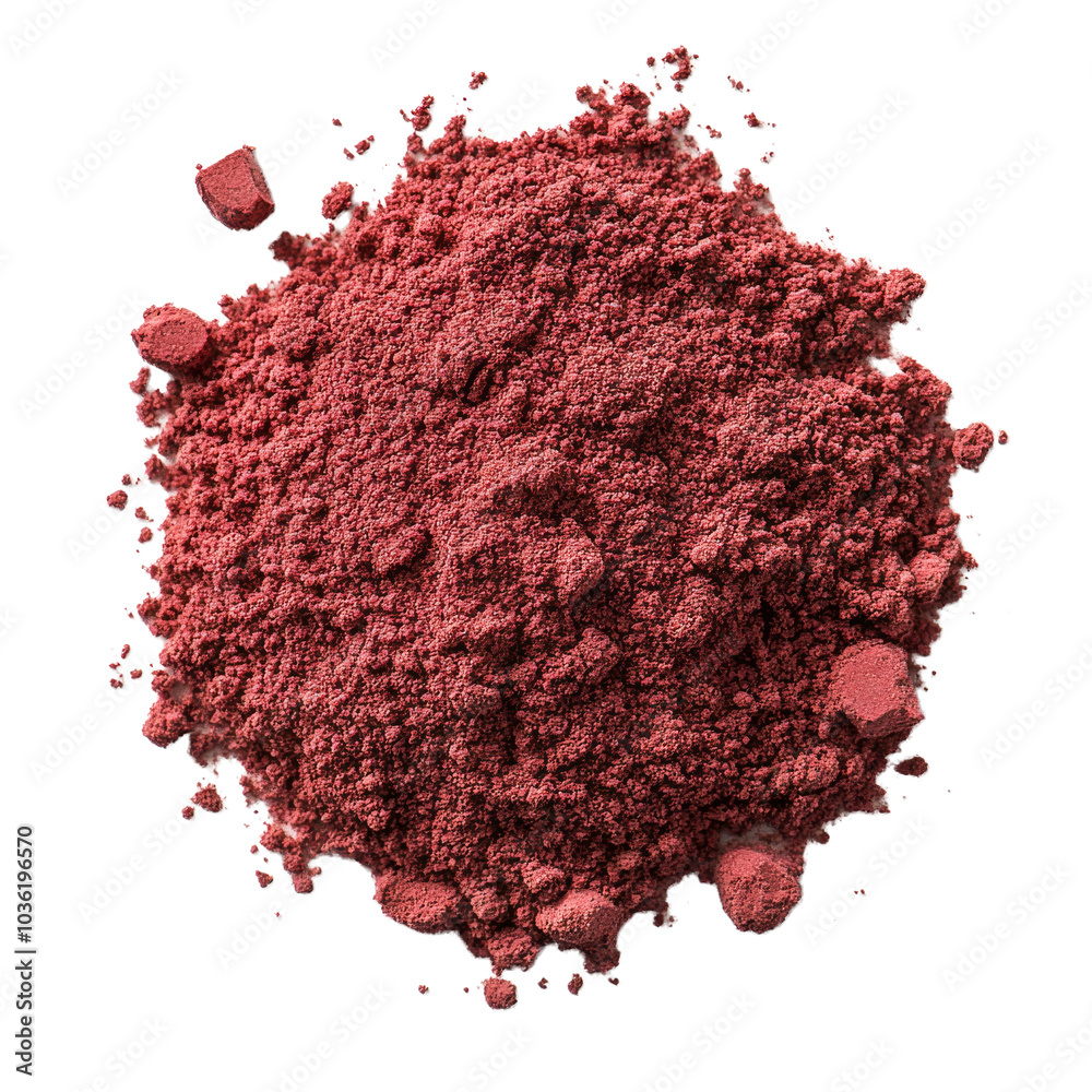 Natural red clay powder used in beauty treatments