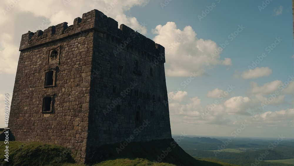The ancient archer tower reflects the artistry of medieval craftsmanship The ancient archer tower reflects the artistry of medieval craftsmanship