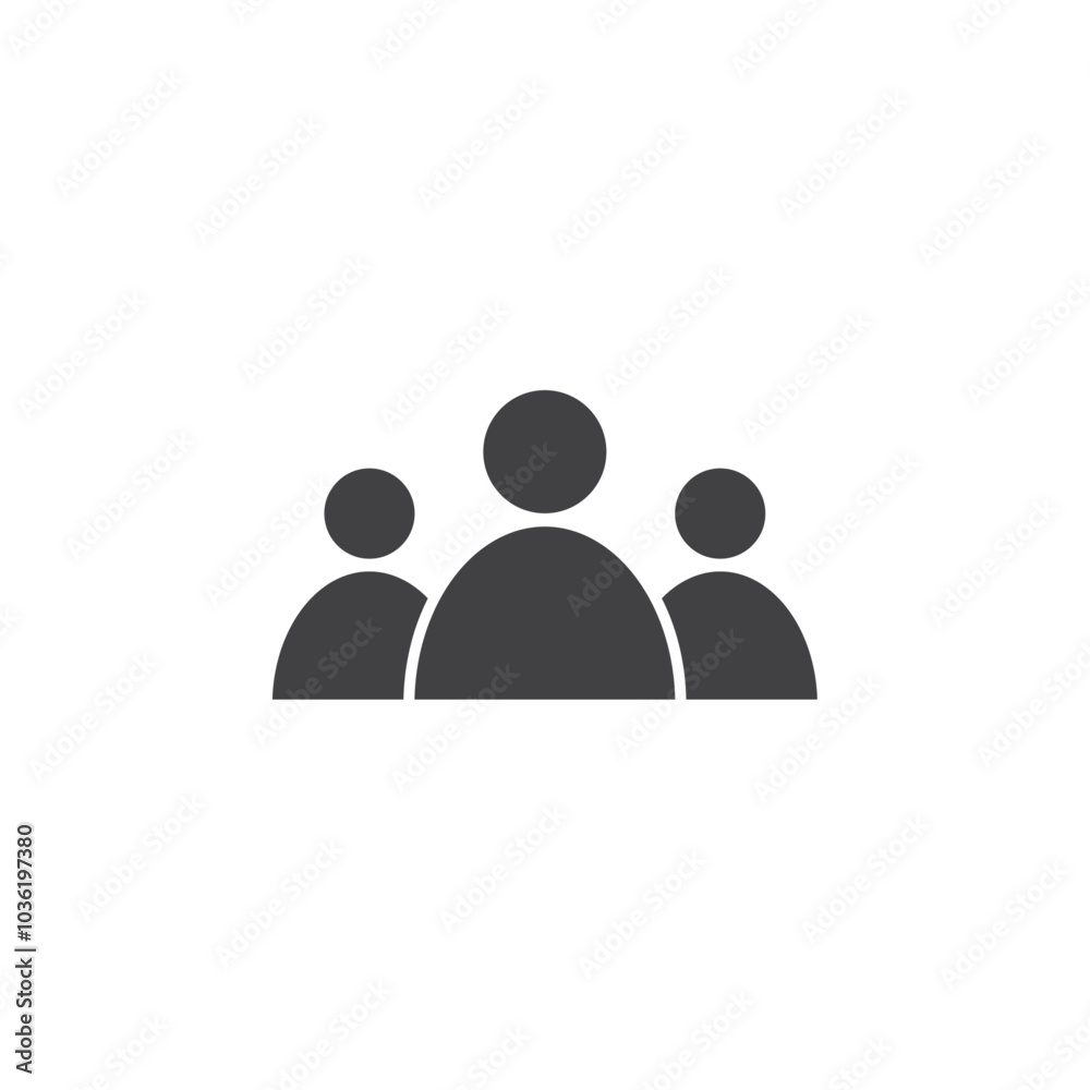 People icon Group symbol or sign vector People icon Group symbol or sign vector