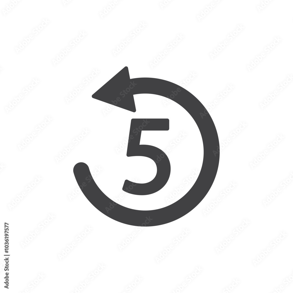 seek 5 sec icon Group symbol or sign vector seek 5 sec icon Group symbol or sign vector
