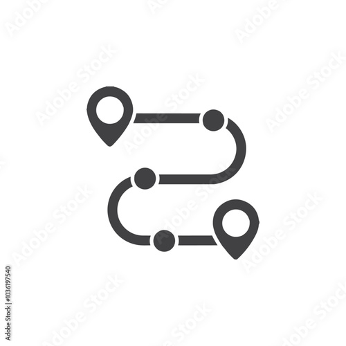 route icon Group symbol or sign vector