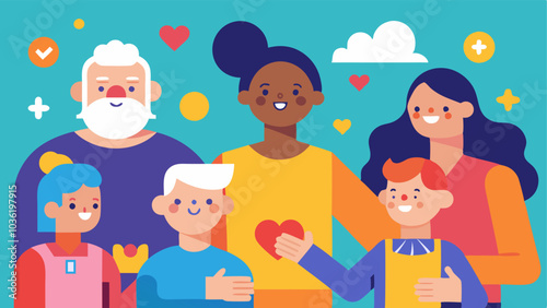 These illustrations focus on shared experiences and vibrant interactions that encourage inclusivity across generations while highlighting the joy of collaboration.