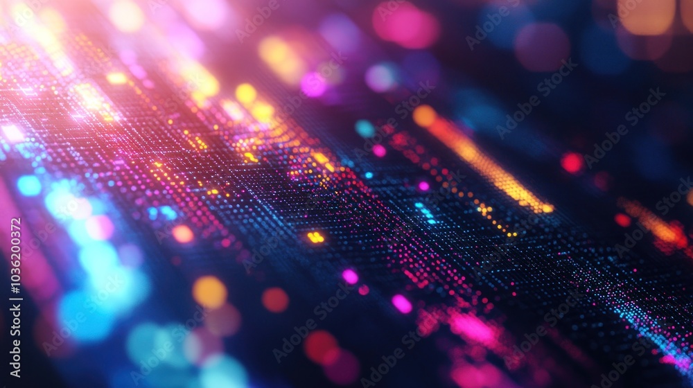 Abstract Neon Lights Digital Art