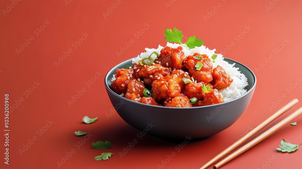Delicious Curry Dish with Rice and Fresh Herbs Delicious Curry Dish with Rice and Fresh Herbs