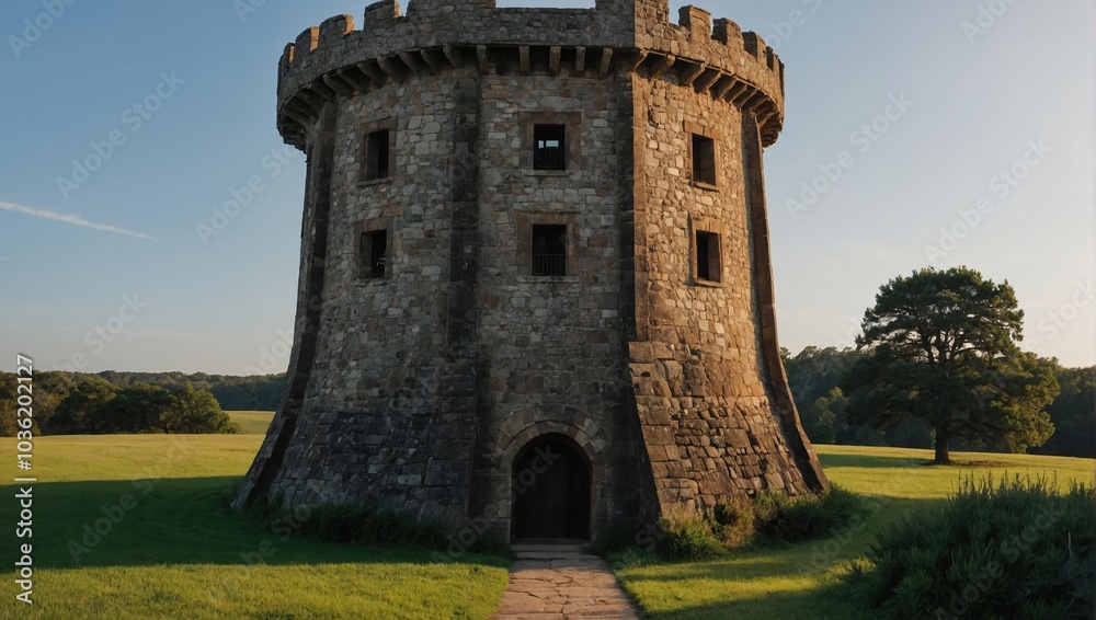 The archer tower features an observation deck for scenic vistas The archer tower features an observation deck for scenic vistas