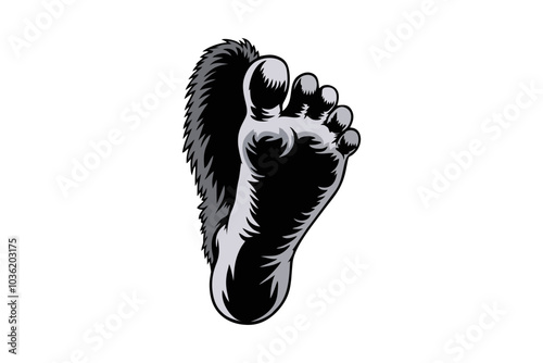 Foot, hairy, bigfoot, sasquatch, yeti, cryptid, monster, myth, legend, creature, folklore, mysterious, supernatural, beast, wildman, primate, ape, hominid, footprint, track, evidence, sighting, unexpl