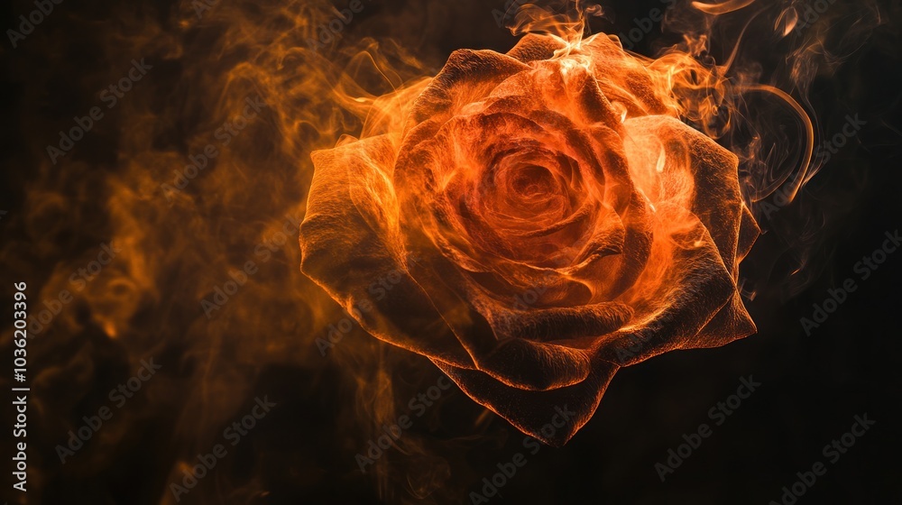 Fiery Rose in Smoke Fiery Rose in Smoke