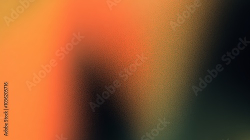Blurry orange and black background with a greenish tint