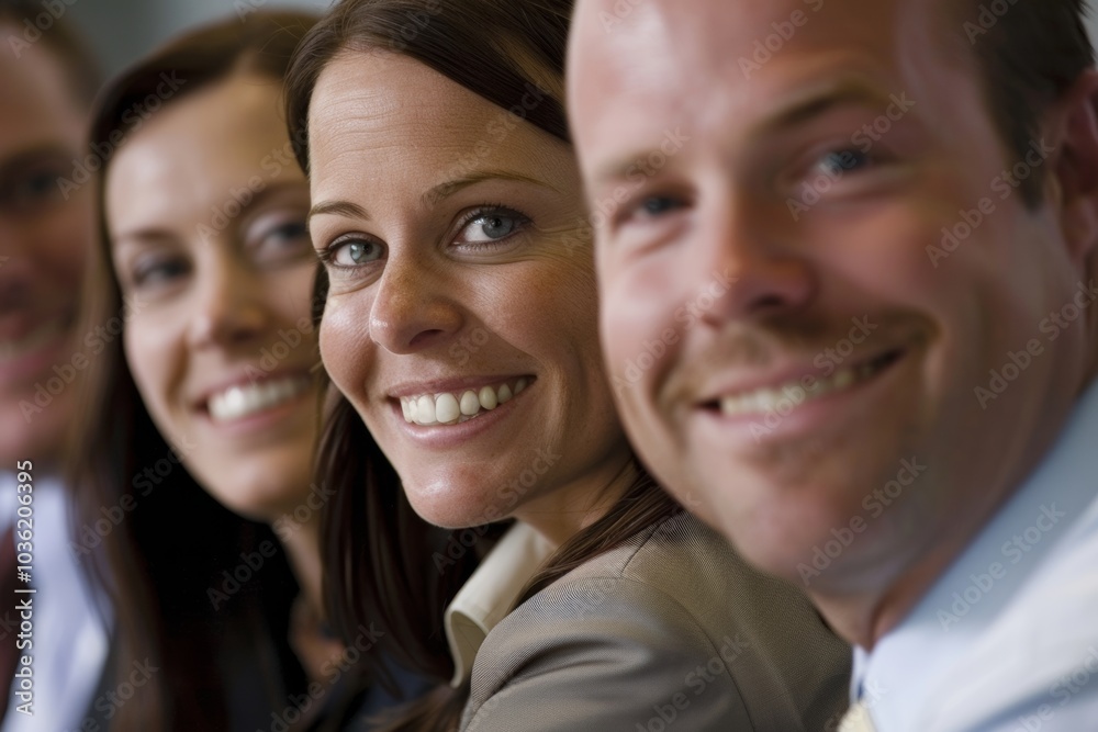 Portrait of a happy business team looking at the camera with smiles Portrait of a happy business team looking at the camera with smiles