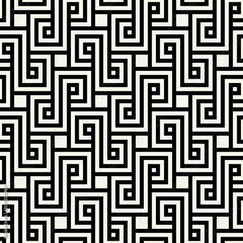 Vector seamless pattern. Geometric bold striped squares. Stylish monochrome background. Simple repeating swatch. Monochrome black ornament.