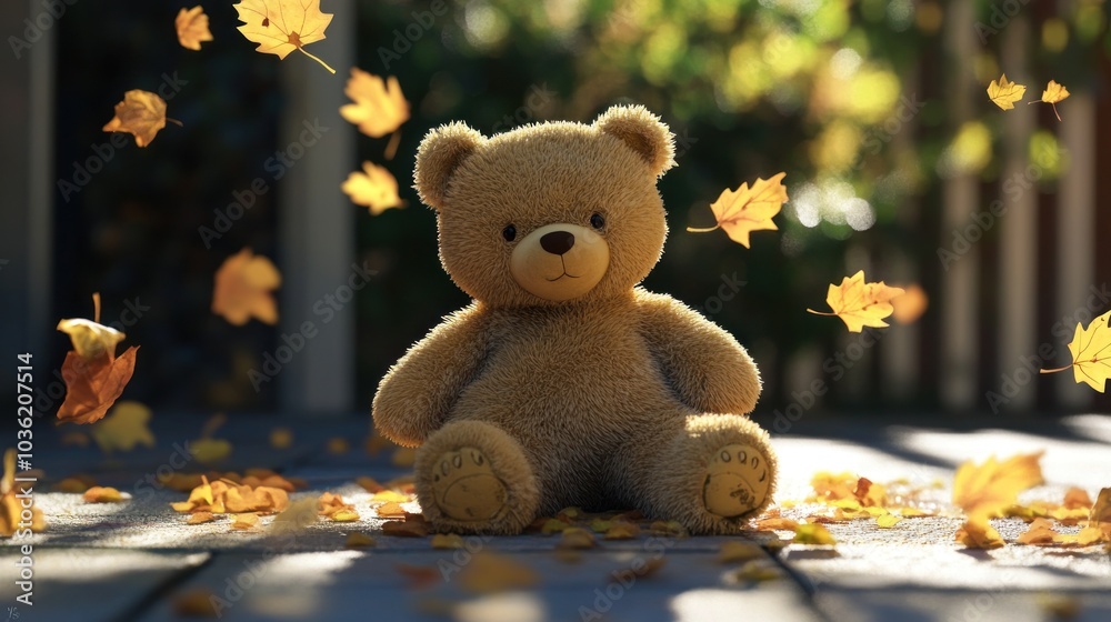 Teddy Bear in Autumn Teddy Bear in Autumn