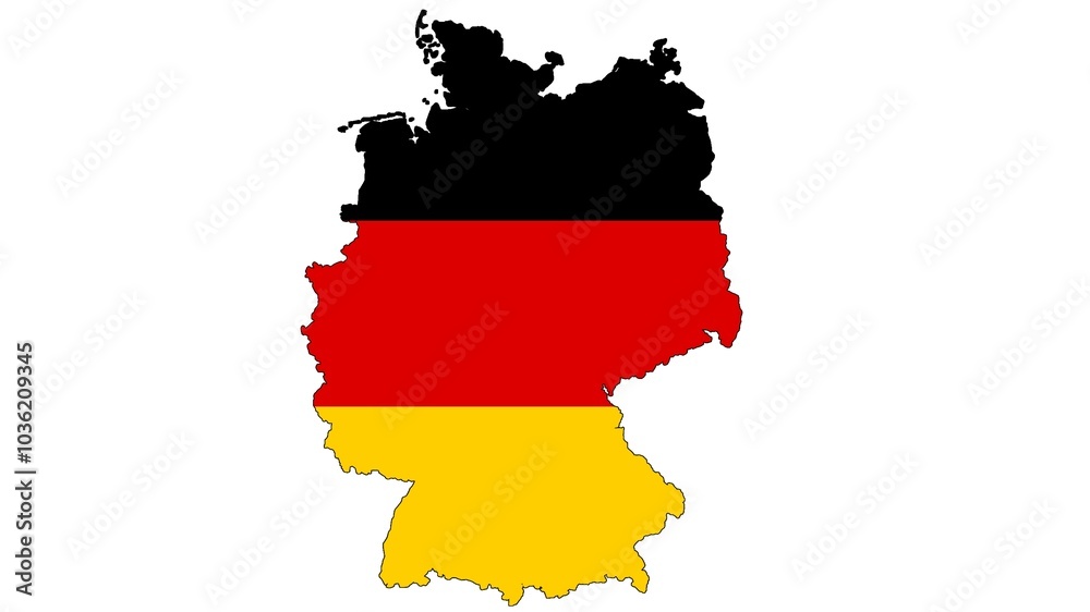 Federal Republic of Germany national flag isolated on white background. Federal Republic of Germany national flag isolated on white background.