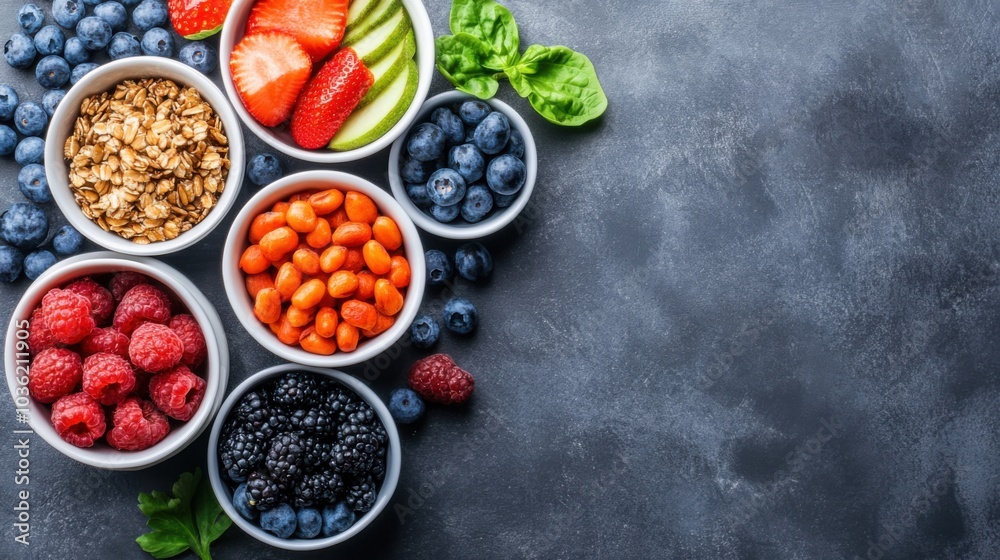 Fresh Ingredients for Healthy Nutrition and Mindfulness