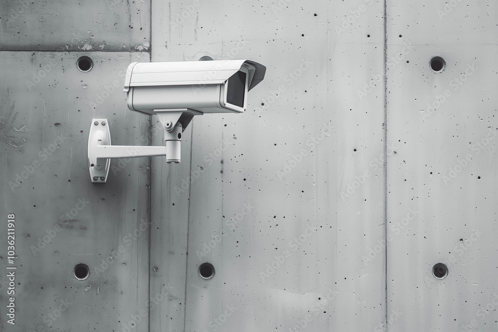 security camera isolated on concrete wall. Safety and security concept. security camera isolated on concrete wall. Safety and security concept.